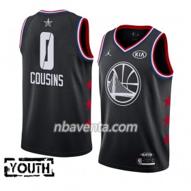 Camiseta Niños Golden State Warriors DeMarcus Cousins 0 2019 All-Star Jordan Brand Negro Swingman